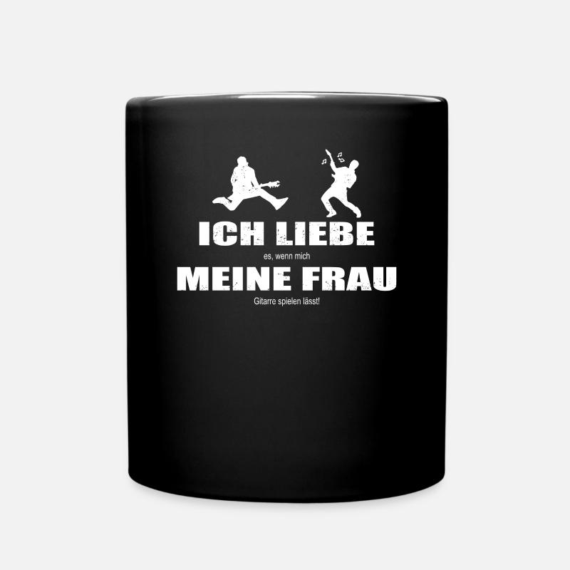 Geschenkidee für Gitarrenspieler - Tasse einfarbig - Schwarz