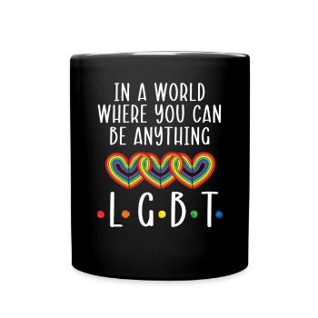 Gay Rights Rainbow Pride LGBTQ Gay Pride Parade - Tasse einfarbig - Schwarz - Vorne