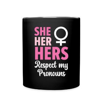 Gay Rights Rainbow Pride LGBTQ Gay Pride Parade - Full Colour Mug - black - Front