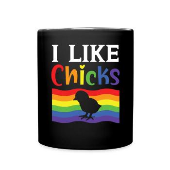 Gay Rights Rainbow Pride LGBTQ Gay Pride Parade - Full Colour Mug - black - Front