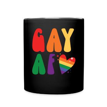 Gay Rights Rainbow Pride LGBTQ Gay Pride Parade - Tasse einfarbig - Schwarz - Vorne