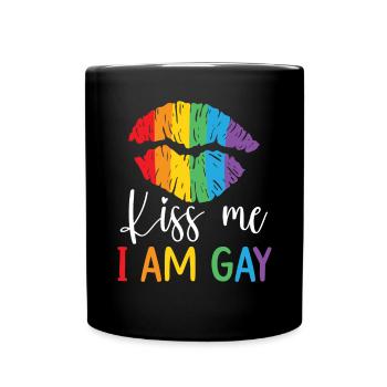 Gay Rights Rainbow Pride LGBTQ Gay Pride Parade - Tasse einfarbig - Schwarz - Vorne