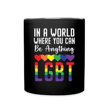 Gay Rights Rainbow Pride LGBTQ Gay Pride Parade - Tasse einfarbig - Schwarz - Vorne