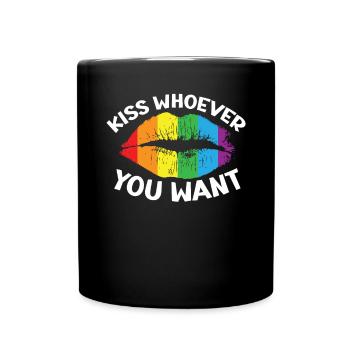 Gay Rights Rainbow Pride LGBTQ Gay Pride Parade - Full Colour Mug - black - Front