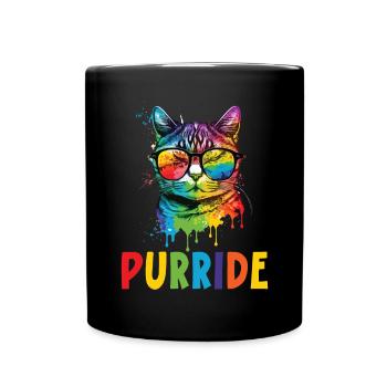 Purride Mois de la fierté des droits des homosexuels LGBTQ Cat Whisperer - Mug uni - noir - Devant
