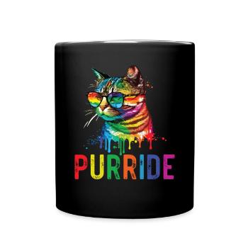 Purride Mois de la fierté des droits des homosexuels LGBTQ Cat Whisperer - Mug uni - noir - Devant