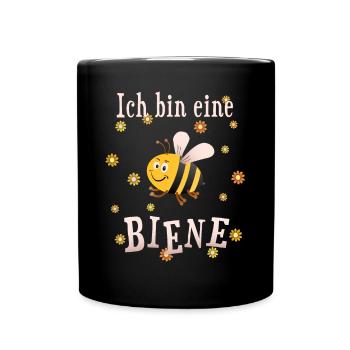 Imker Imkerin - Ich bin eine Biene - Tasse einfarbig - Schwarz - Vorne