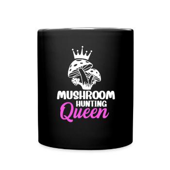 Chasse aux champignons Reine butinante Chasse aux champignons - Mug uni - noir - Devant