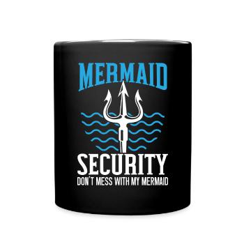 Mermaid Security Meilleur papa de tous les temps Fête des pères Sirène - Mug uni - noir - Devant
