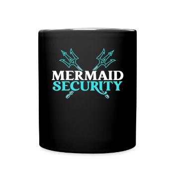 Mermaid Security Meilleur papa de tous les temps Fête des pères Sirène - Mug uni - noir - Devant