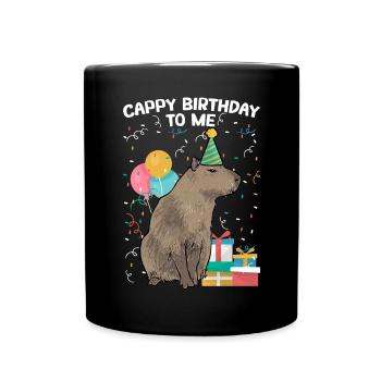 Capybara Nagetier - Tasse einfarbig - Schwarz - Vorne