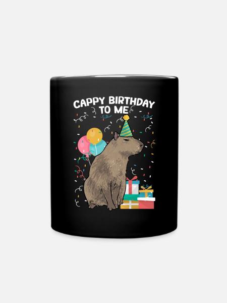 Capybara Nagetier - Tasse einfarbig - Schwarz