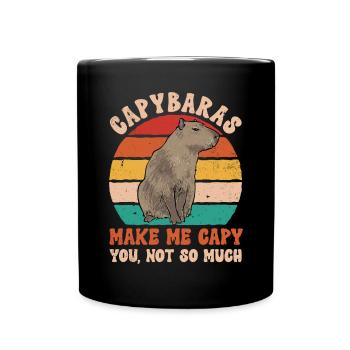 Capybara Nagetier - Tasse einfarbig - Schwarz - Vorne