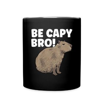 Capybara Nagetier - Tasse einfarbig - Schwarz - Vorne