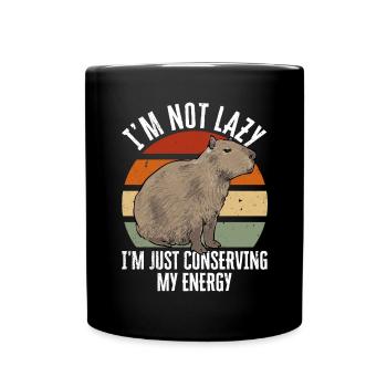 Capybara Nagetier - Tasse einfarbig - Schwarz - Vorne