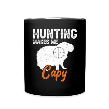 Capybara Nagetier - Tasse einfarbig - Schwarz - Vorne