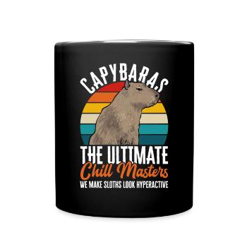 Capybara rodent - Full Colour Mug - black - Front