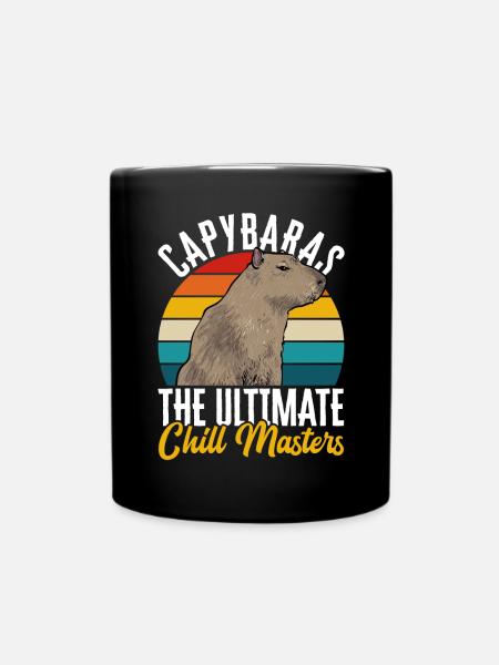 Capybara Nagetier - Tasse einfarbig - Schwarz