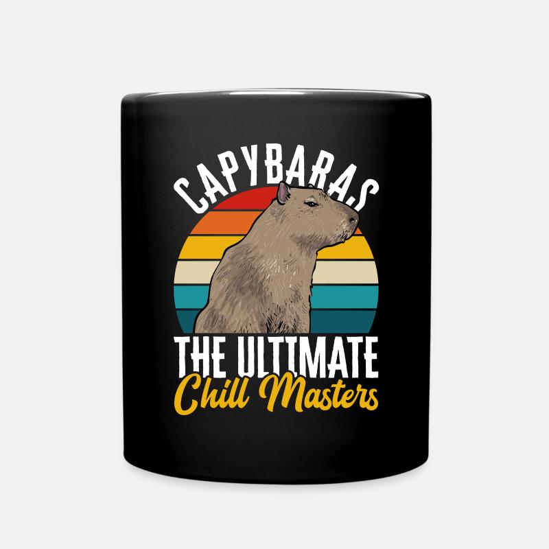 Capybara Nagetier - Tasse einfarbig - Schwarz