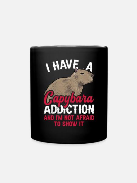 Capybara Nagetier - Tasse einfarbig - Schwarz