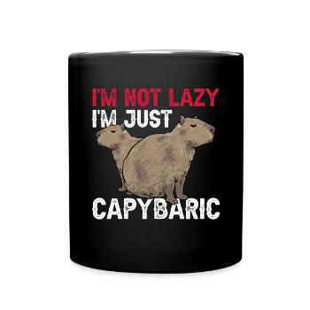 Capybara Nagetier - Tasse einfarbig - Schwarz - Vorne