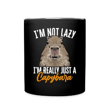 Capybara rodent - Full Colour Mug - black - Front