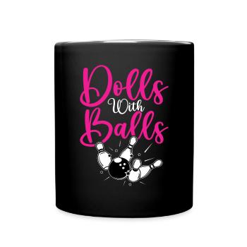 Dolls with Balls - Tasse einfarbig - Schwarz - Vorne