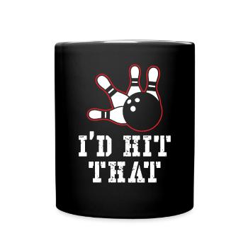 I'd hit that Bowling Design - Full Colour Mug - black - Front