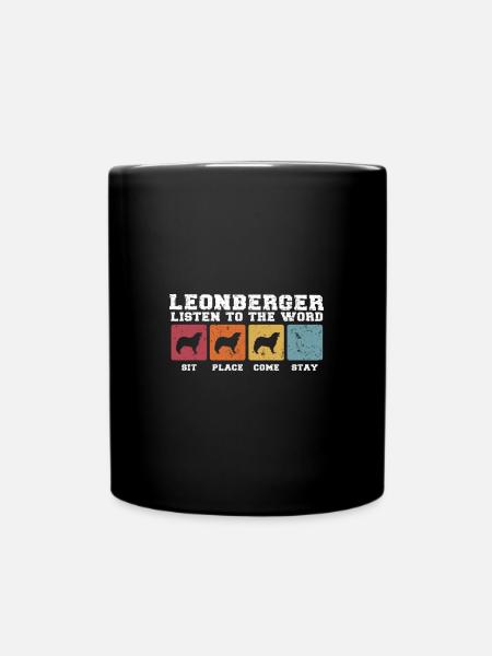 Leonberger listen to the word - Tasse einfarbig - Schwarz