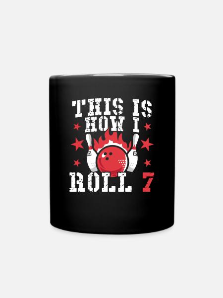 Bowling Design Birthday - Tasse einfarbig - Schwarz
