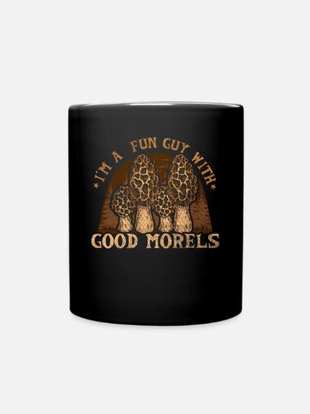 Je suis un gars amusant avec de bonnes morilles cueillissant des champignons - Mug uni - noir