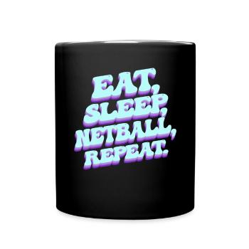 Lustiger Netball-Liebhaber - Tasse einfarbig - Schwarz - Vorne