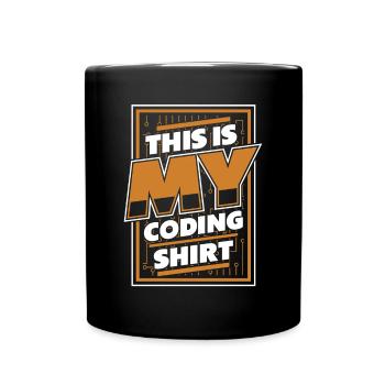 This Is My Coding Clothing Developer Coder - Tasse einfarbig - Schwarz - Vorne