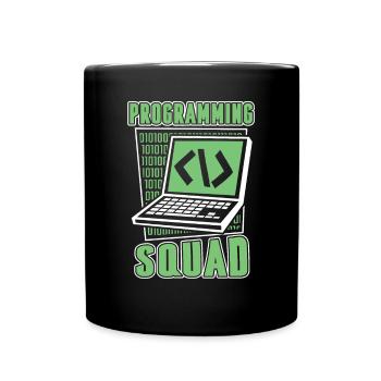 Programming Squad Software Developer Developer - Full Colour Mug - black - Front