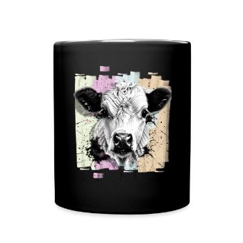 Vache - Mug uni - noir - Devant