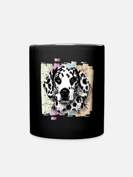 Dalmatiner - Tasse einfarbig - Schwarz