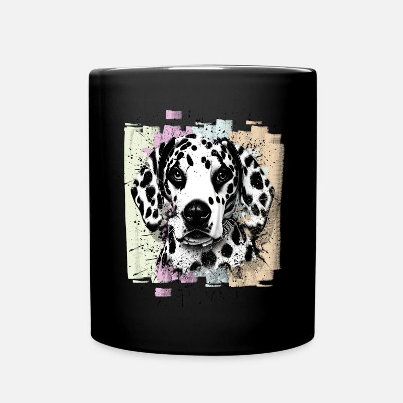 Dalmatiner - Tasse einfarbig - Schwarz