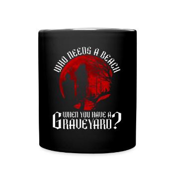 Cimetière Moontan-gothique Goth Fille Disant - Mug uni - noir - Devant