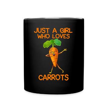 Just A Girl Who Loves Carrots - Full Colour Mug - black - Front