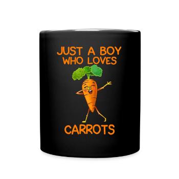 Just A Boy Who Loves Carrots - Full Colour Mug - black - Front