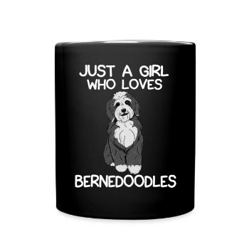 Just A Girl Who Loves Bernedoodles - Full Colour Mug - black - Front
