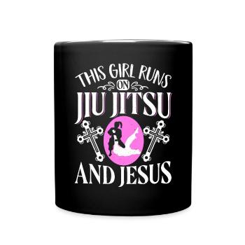Brazilian Jiu Jitsu MMA Bjj Hugger - Tasse einfarbig - Schwarz - Vorne