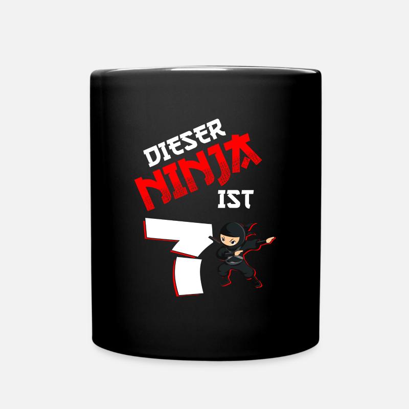 7. Geburtstag Junge 7 Jahre alt - Tasse einfarbig - Schwarz
