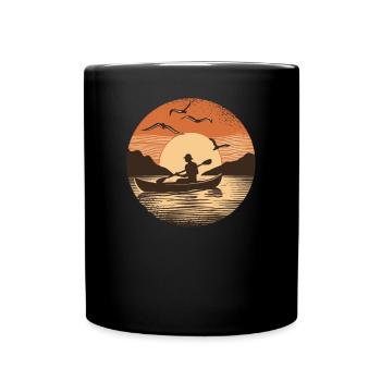 Kanu Canadier-Canoe Kajak Kanu-Fahrer - Tasse einfarbig - Schwarz - Vorne