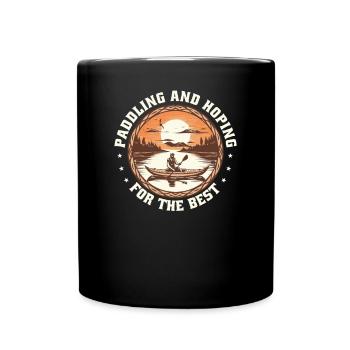 Kanu Canadier-Canoe Kajak Paddle-hoping - Tasse einfarbig - Schwarz - Vorne