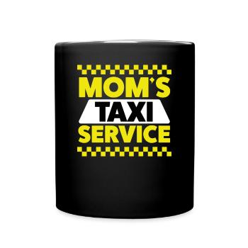 Mamas taxi service - Tasse einfarbig - Schwarz - Vorne