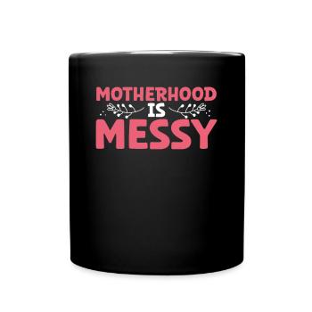 Motherhood is chaotic - Full Colour Mug - black - Front