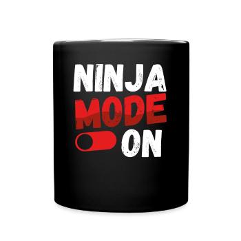 Ninja mode On - Full Colour Mug - black - Front