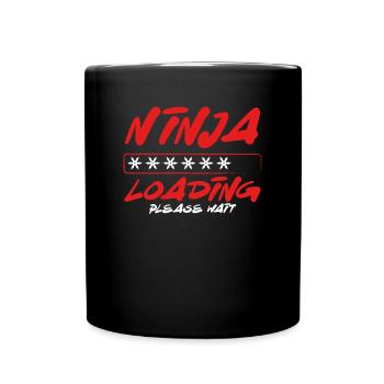 Loading Ninja, please wait - Full Colour Mug - black - Front