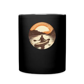 Kanu Canadier-Canoe Kajak Water-Paddle - Tasse einfarbig - Schwarz - Vorne